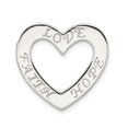 thumbnail image 4 of Sterling Silver Faith, Hope, and Love Heart Pendant QC5999, 4 of 4