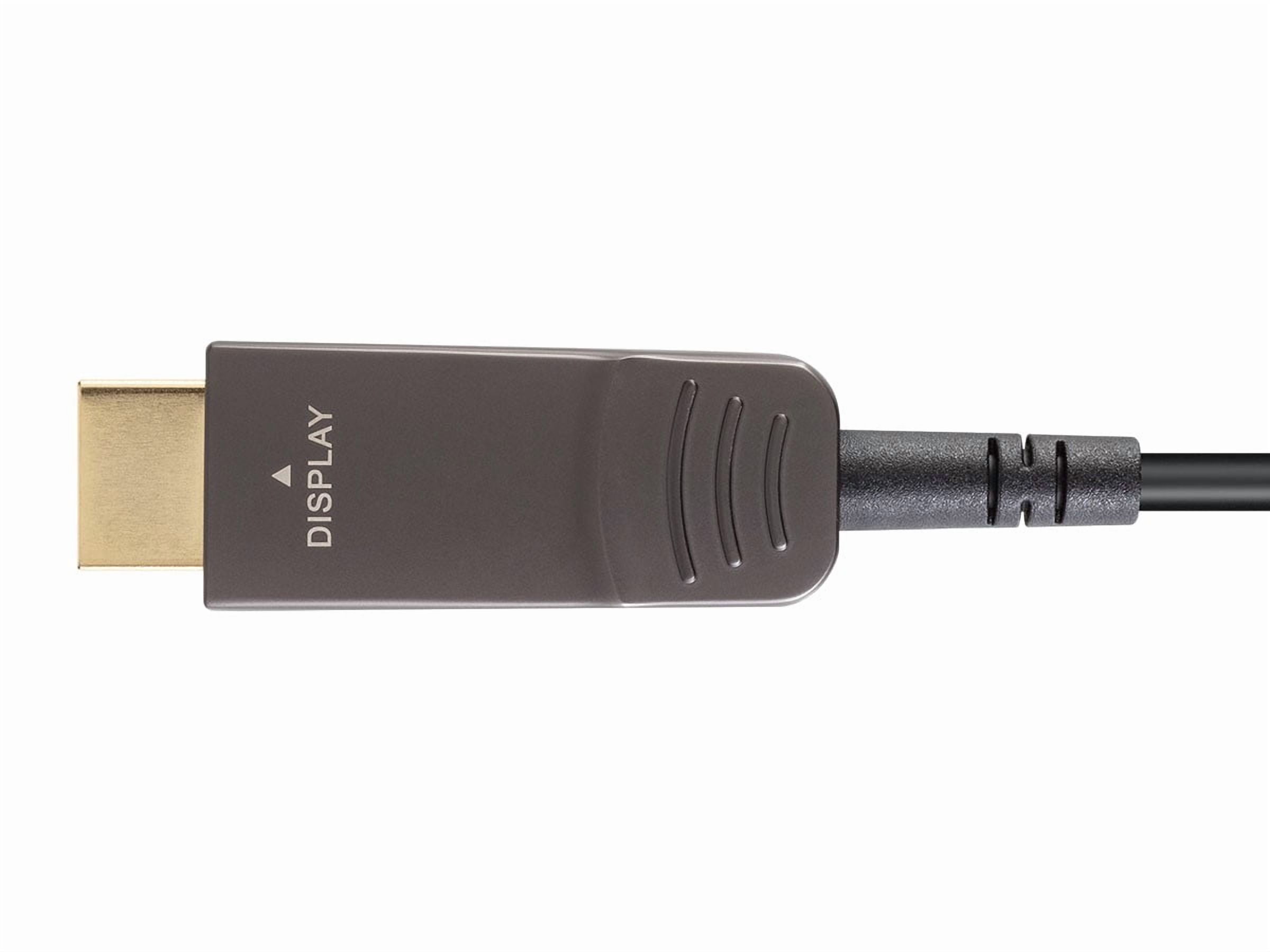 Monoprice DisplayPort to HDTV Cable - 50 Feet, 4K@60Hz, AOC, Transmits Up To 100 Feet, Ultra Slim Design, Dynamic HDR - SlimRun AV Series