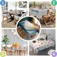 thumbnail image 5 of Blue Gold Marble Pattern Rectangle Tablecloth 60"x102",Waterproof Polyester Rectangle Table Cloth, Wipeable Spillproof Polyester Tablecloth for Dining, Camping, Indoor and Outdoor, 5 of 6