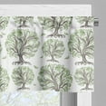 thumbnail image 5 of Ambesonne Tree Valance & Curtain, Swirled Lines Botanical, 55"x36", Black Green White, 5 of 6