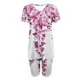 thumbnail image 4 of Blouses pour Femmes, Ensembles de Blouses Décontractées à Manches Courtes Imprimées et Col en V pour Femmes, 4 of 4