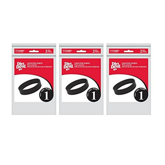 Dirt Devil Style 1 Vacuum Belt (3 Pack of 2 Belts) - 3157260001