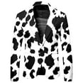 thumbnail image 4 of oqasdz Suit Jacket for Men Printed Fashion Suit Business foreign Trade Loose Comfortable Fashion Leopard Print Milk Print Printed Suit Coat Top,Size 2X, 4 of 4