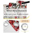 thumbnail image 5 of Red Floral Valentine's Day Black Out Curtains 63 Inch Long, Room Darkening Draperies Curtains Panels, Gnomes Botanical Gifts Farmhouse Thermal Curtain for Bedroom Living Room 52"x63" 2 Panels, 5 of 8