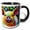 Black/White, variant on 3drose, Chic Pig Colorful Digital Portrait. Funny Home, Office Decor, Gift, 15oz Two-tone Blue Mug