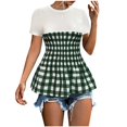 thumbnail image 4 of Birdeem Blouses pour Femmes, Chandail Décontracté à Imprimé Floral, Col Rond, Manches Courtes, 4 of 10
