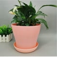 thumbnail image 6 of Flower Pots, 8pcs, 5.5" Plastic Plant pots, Modern Decorative Small Pots for Plants with Saucer Pallet, Flower Plant Container Seed Starting Pots for All House Plants, Herbs and Seedling Nursery, 6 of 9