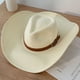 thumbnail image 1 of Sombrero de vaquero unisex, sombrero de paja, sombrero occidental para hombre, sombrero para el sol de verano, sombrero panamá de paja, 1 of 5