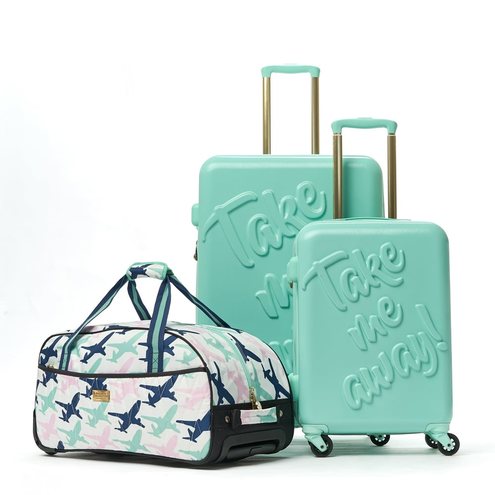 Macbeth Collection Take me Away Mint 3piece Hardside Spinner Luggage