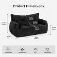 thumbnail image 6 of PamapicLife 61"W Bean Bag Chair Home Adult Large Foam Filled and Plush Corduroy Indoor Bean Bag Chair with Manual, Black, 6 of 8
