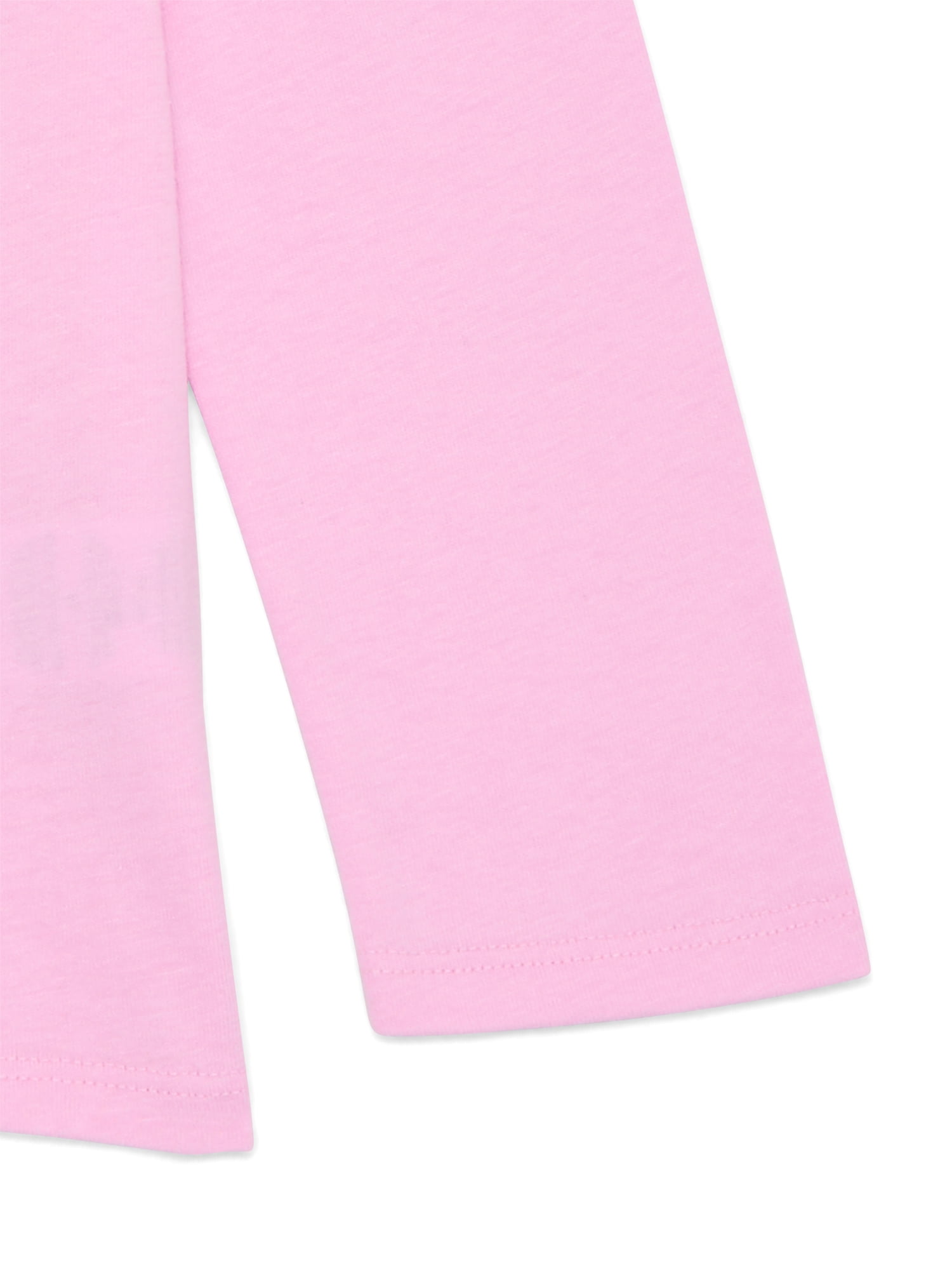 Wonder Nation Toddler Girls Crewneck Tee with Long Sleeves, Sizes 18M-5T