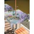 thumbnail image 2 of Square Outdoor Tablecloth with Umbrella Hole Purple Lavender Outside Table Cloth Waterproof Patio Table Cover Spring Leaves Bike Farm Country Garden Zipper Tablecloths for Picnic Camping 60x60 Inch, 2 of 8