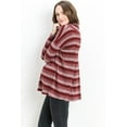 thumbnail image 3 of Striped Cowl Neck Maternity Nursing Knit Top, 3 of 5