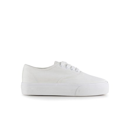 Instant - Lace Up Women's Canvas Sneakers in White - Walmart.com ...