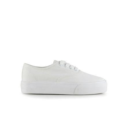 Instant - Lace Up Women's Canvas Sneakers in White - Walmart.com - Walmart.com