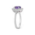 thumbnail image 2 of ARAIYA FINE JEWELRY 14K White Gold Diamond and Amethyst Ring (1/3 cttw, I-J Color, I2-I3 Clarity), Size 9.5, 2 of 5