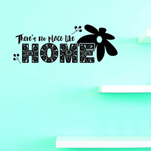 Custom Decals Home Theres No Place Like Wall Art Size: 8 X 20 Inches Color: Black