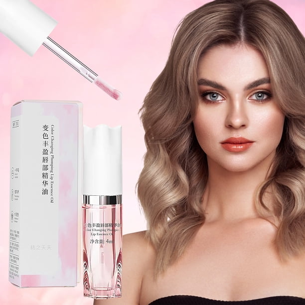 Bálsamo labial hidratante que cambia de color, aceite voluminizador de labios que cambia de color, aceite labial con color de larga duración, brillo labial de 3 ml