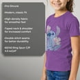 thumbnail image 6 of Girl's Lilo & Stitch Floral Stitch Graphic Tee Purple Berry Large, 6 of 10