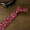 thumbnail image 2 of Spring Notion Men's Floral Print Cotton Skinny Tie, 2 of 3