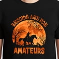 thumbnail image 3 of Brooms Are for Amateurs T-Shirt – Halloween Witch Theme – Equestrian Enthusiasts, 3 of 6