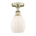 thumbnail image 4 of 616-1F-SG-G81-Innovations Lighting-Eaton - 1 Light Semi-Flush Mount In Industrial Style-10.75 Inches Tall and 6 Inches Wide-Satin Gold Finish-Matte, 4 of 5