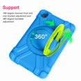 thumbnail image 4 of Dteck For Samsung Galaxy Tab A 8.4 2020 SM-T307/T307U Heavy Duty Dual Layer Rugged Hybrid Shockproof Case With 360 Rotating Kickstand Handle Cover, Blue+Grass Green, 4 of 7