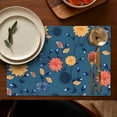 thumbnail image 4 of Pioneer Flower Floral Print Pattern Summer Placemats Table Placemats Set Of 6-Linen Kitchen Washable Placemats Table Mats 12x18 Inch Non-Slip Heat Resistant, 4 of 5