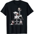 thumbnail image 1 of Funny Horror Movie Cats Playing On Cat Tree T-Shirt - As Picture - S, 1 of 2