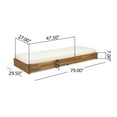 thumbnail image 5 of Lindero Outdoor Acacia Wood Chaise Lounge with Cushion (Set of 4), Teak and Cream, 5 of 7