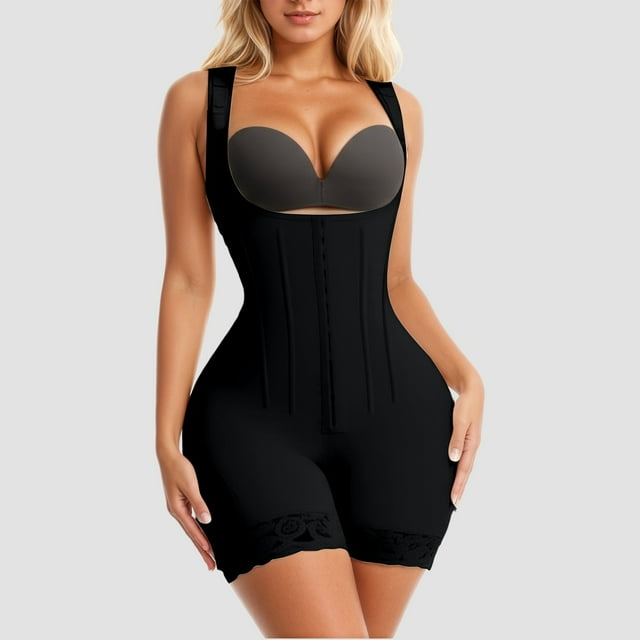 Women's Waist Trainer with Abdomen Control and Lift Adjustable Straps Zipper Crotch Design for Comfort and Support