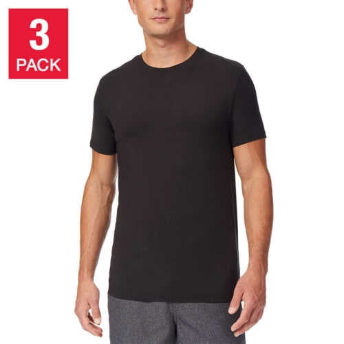Lot de 3 à 6 T-Shirts Sans Étiquette à Col Ras du Cou pour Hommes en Coton 100 %
