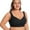 Black, variant on Plus Size Bra for Large Chest Women, Push up Front Closure Bralettes, Wireless U-Back Support Lingerie