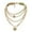 Green, variant on 1Pc Vintage Metal Gold Multi-layer Love Hollow Retro Pearl Necklace,Heart Shaped Locket Pendant Layered Necklace,Ladies Jewelry Gift,Cool Punk Chunky Chain Statement Necklace Punk Jewelry for Women