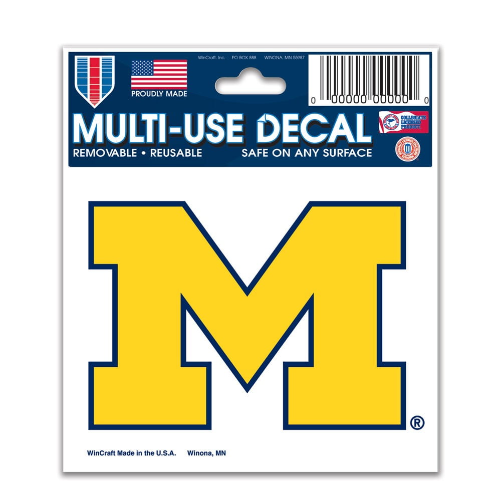 University Of Michigan Block M Logo Decal Car Window Sticker Vinyl Bumper U of M