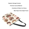thumbnail image 3 of FORMRS Womens Canvas Tote Bag with Zipper Inner Pocket Shoulder Handbag, Cute Chocolate Cakes, 3 of 7