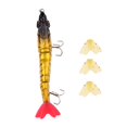 thumbnail image 2 of Pesca de camarón de trucha de superficie, cebos de pesca de lubina articulados múltiples, señuelos de gambas con 4 colas C1 Macarena Señuelo de la pesca del camarón, 2 of 8