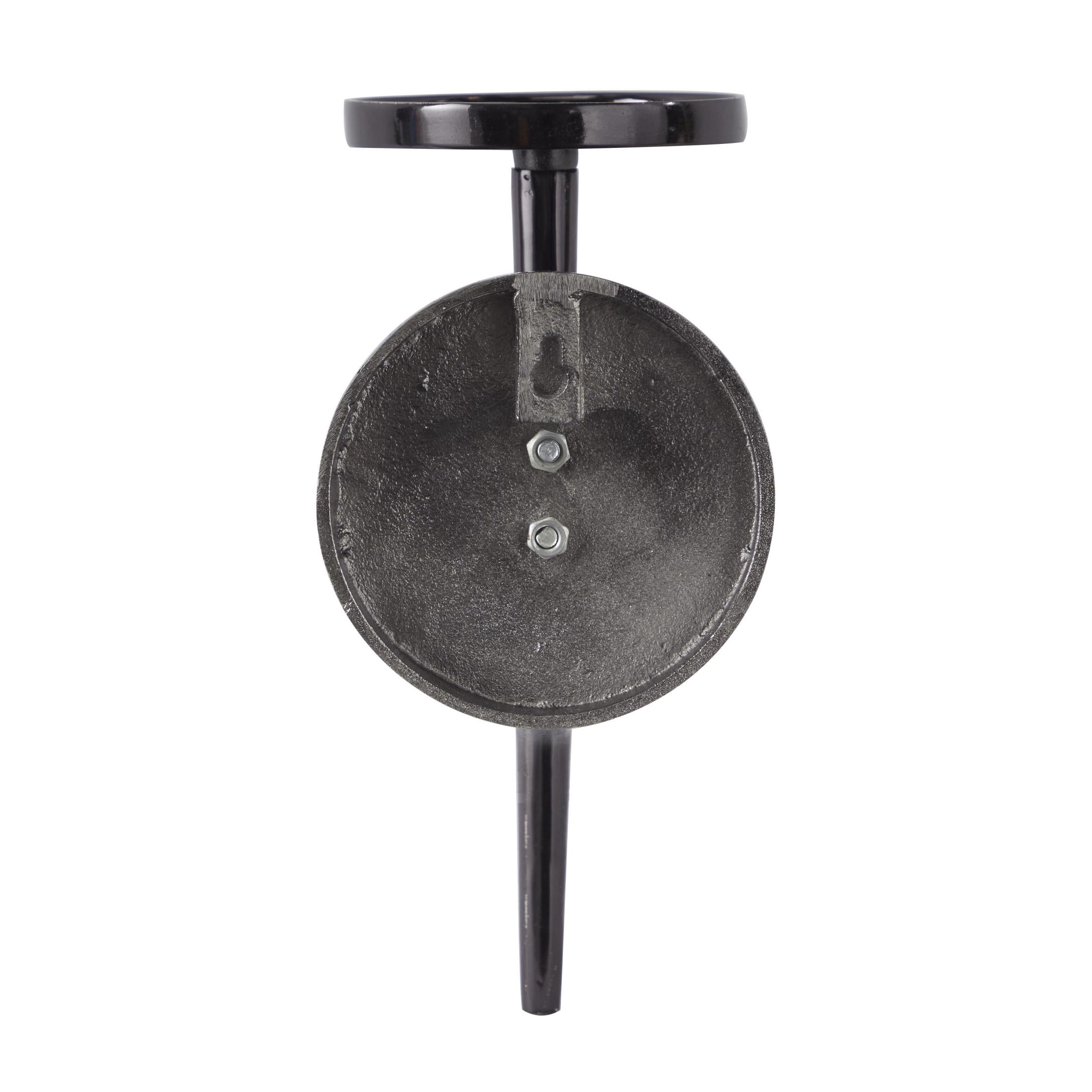 DecMode Black Aluminum Metal Geometric Wall Sconce with Glass Holder