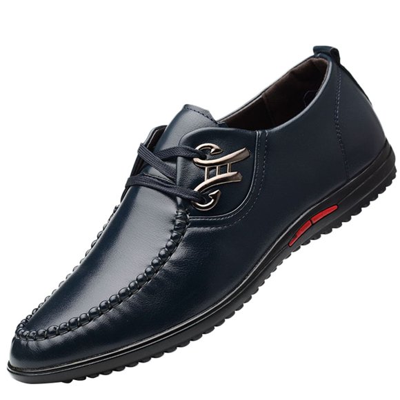 Mens Fashion Casual Business Leather Shoes Lace Up Soft Driving Shoes