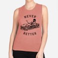 thumbnail image 2 of Never Better Skeleton Women's Muscle Tank X-Small Desert Pink, 2 of 5