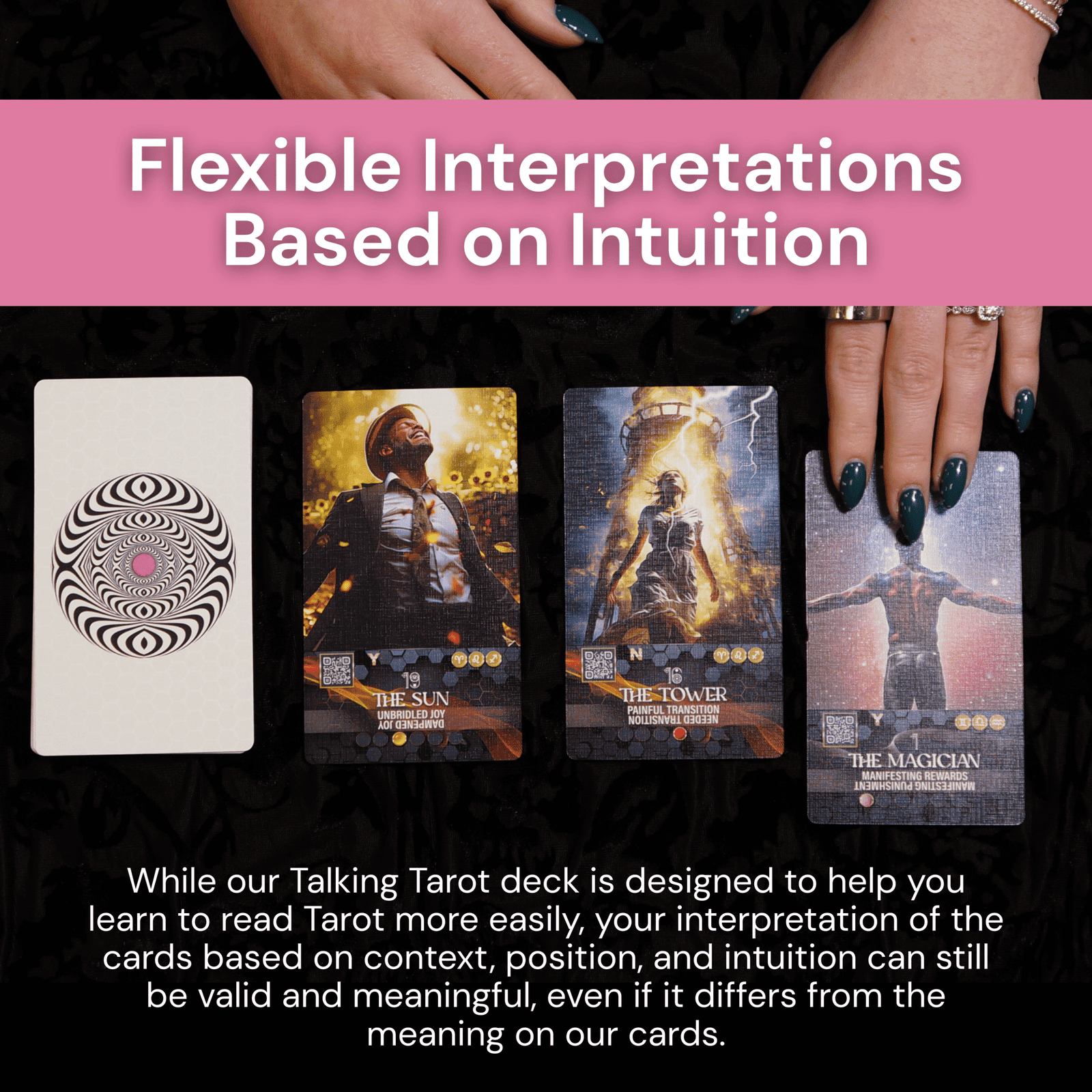 The Talking Tarot Deck & Guide: 78 Cards That Can Read Themselves | Instant, Interactive Readings