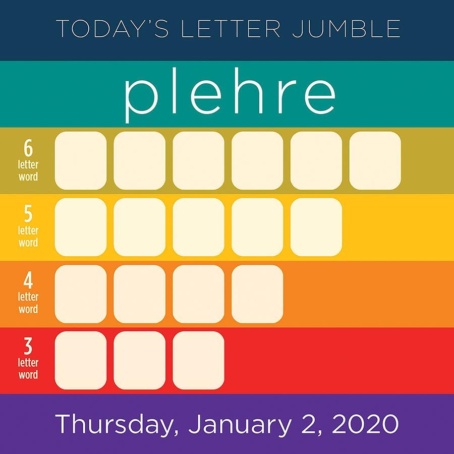2020 Word Jumble Daily Desktop Calendar Walmart Canada today s letter jumble calendar 2021