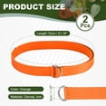 thumbnail image 2 of Uxcell Web Football Belt, Men Canvas Belt Web Flag Football D Ring, Adjustable Soccer Replacement Strap 51 Inch & 2 Pcs & Canvas & Orange, 2 of 7