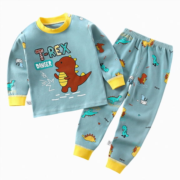 TOWED22 Toddler Girl Boy 2pcs Long Sleeve Sweatshirt Tops and Pants Set Graphic Print Fall Winter Clothes Casual Outfits Clothing(Green,7-8 Y)