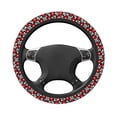 thumbnail image 3 of Haiem Red Floral Print Steering Wheel Cover 15 Inches for Women Men, Neoprene Anti-Slip Steering Wheel Grip Wrap Car Accessories Protective Case Cover for Vehicle Truck SUV, 3 of 8