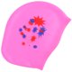 thumbnail image 3 of Gorro de natación de silicona con estampado de estrellas, impermeable, para piscina, para cabello largo, con protección para las orejas, para mujer (rosa), 3 of 5