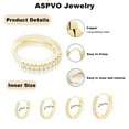 thumbnail image 4 of APSVO 4 Pairs 18K Gold Plated Hoop Earrings for Women CZ Small Huggie Cartilage Post Hypoallergenic Earrings Set for Multiple Piercing Birthday Valentines Day Jewelry Gifts Her Teen Mom Adults Ideas, 4 of 6