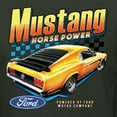 thumbnail image 6 of Wild Bobby, Ford Yellow Mustang Horsepower Cars and Trucks Men Graphic Tee, Forest Green, Large, 6 of 6