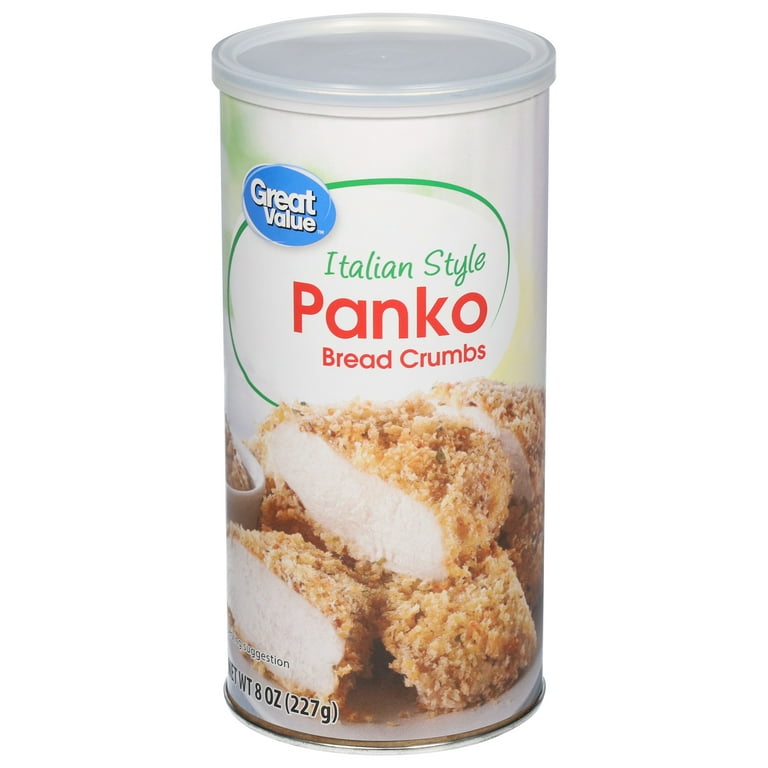 Great Value Italian Style Panko Bread Crumbs, 8 oz 