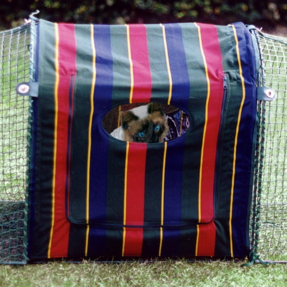 Kittywalk Clubhouse Cat Cage, Striped, 24" x 18" x 24"
